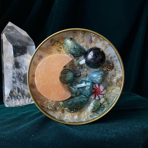 Yule crystal candle - Picture 1 of 4